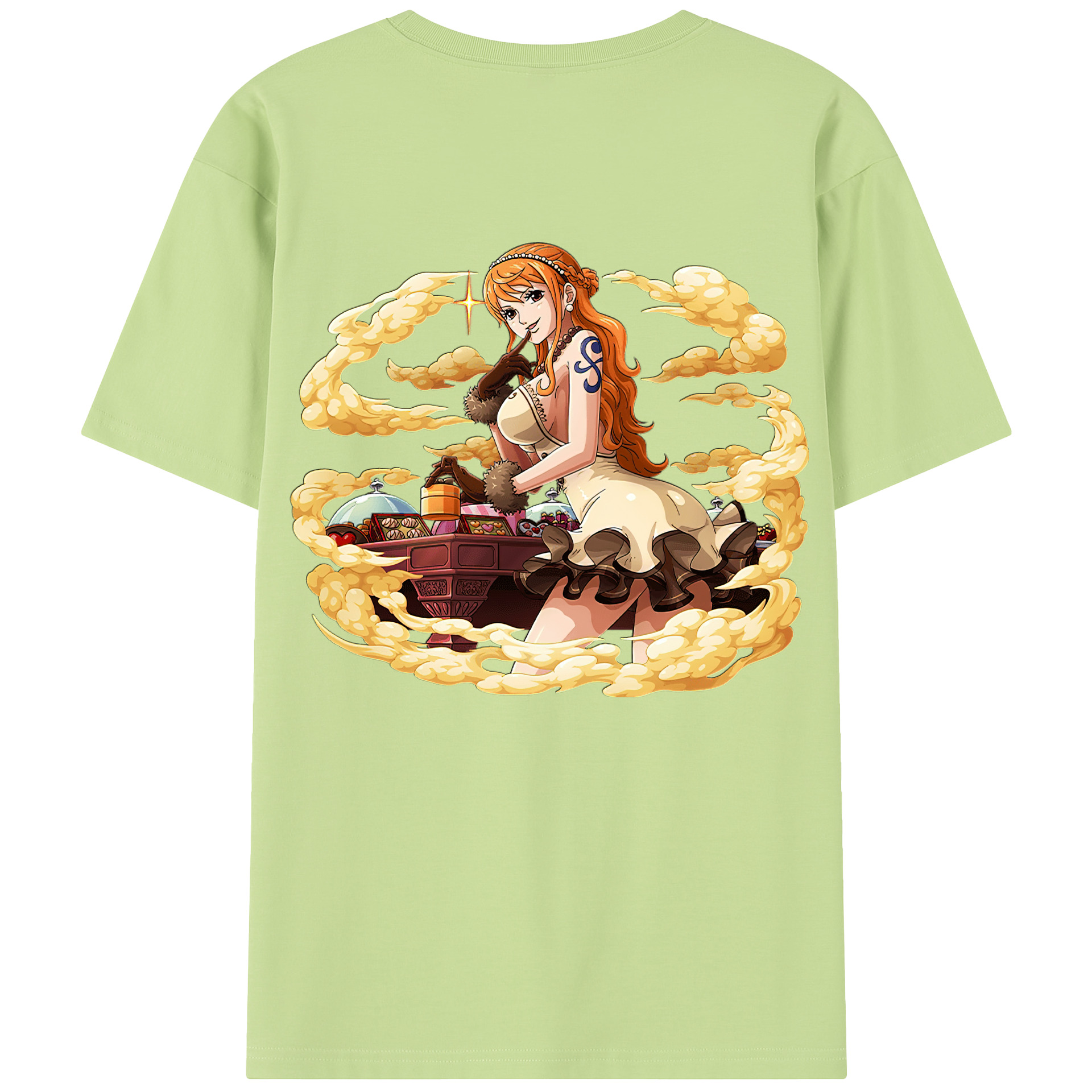 ワンピース ナミ ONE PIECE Nami 綿100％半袖Tシャツ（背面プリント）